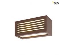 SLV Box_L - Lampada da parete o soffitto a LED, per esterni, IP44, 3000 K, 19 W, in alluminio, 19 W, colore: Ruggine