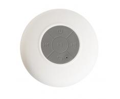 Croydex Impermeabile Bagno Speaker Bluetooth con Microfono e Vivavoce Integrato, Bianco