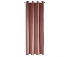 Eurofirany Pierre Tenda Velluto, per Soggiorno, Camera da Letto, Moderno, Classico Occhielli in Metallo 1. 215 g/m2, Rosa Scuro, 140 x 250 cm