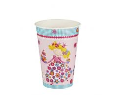 Papstar 81345 - Scatola di 14 x 10 Pezzi, in Cartone, 0,2 Litri, Diametro: 7-9,7 cm, Motivo: la mia Amica Principessa