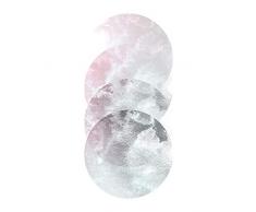 Komar - Quadro da Parete Tessera Calidum in 3 Misure, per Soggiorno, Camera da Letto, Decorazione, WeiÃ, Lilla, Pink, P094A-40x50