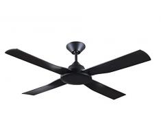 LUCCI AIR - Ventilatore da soffitto Banksia con telecomando, in ABS, 35 W, diametro 122 cm, colore: nero opaco