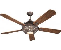 Santa Pepeo - Ventilatore da soffitto retro con luce inclusa - telecomando non incluso