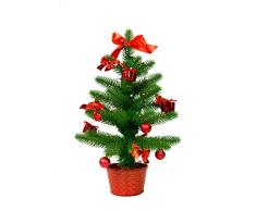 Best Season sa119, Albero di Natale a LED con decorazione, circa 45Â cm, Plastica, Verde, 20Â x 20Â x 45Â cm
