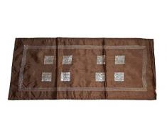 Duffi Home Runner da Tavolo, Marrone, 90 x 40 cm