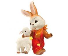 Goebel - Coniglietto pasquale in porcellana, multicolore, 17,5 x 12,5 x 24 cm