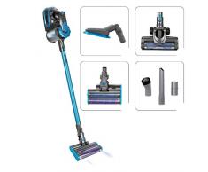 PM Company MPM MPM-MOD-33 - Aspirapolvere Senza Cavo per Scopa, Filtro HEPA, ciclonico, Pannello di Controllo, Regolazione di Potenza, Senza Sacchetto, 24 V, Pieghevole, Blu