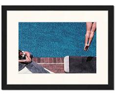 Jacob Baden Stampa con Cornice Piscina, Multicolore, 46,5Â x 46,5Â x 6Â cm