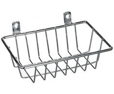 HEXOTOL Porta Sapone a Parete Acciaio Inossidabile, Acciaio Inox, Cromato, 90x38x15 cm