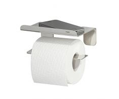 Tiger Colar Portarotolo con Mensola, Acciaio Inox Lucidato, 10,3 x 16 x 7,6 cm