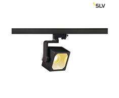 LED SLV 3-fasi faretti Euro Cube, 28,5 W, 3000 K, 90 laurea, con Adattatore, Nero 152760