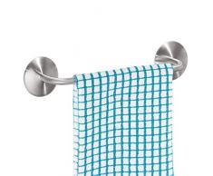 InterDesign Affixx Barra Portasciugamani Adesiva, Metallo, Argento, 28 cm