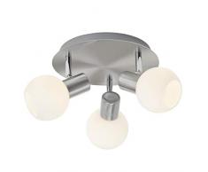 Brilliant, Set di faretti da soffitto, rotondo, a 3 luci, 3 watt
