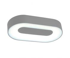 Lutec Ublo Lampada da Esterno a LED Integrato 15 W, Grigio Chiaro, 28.3 x 15.3 cm
