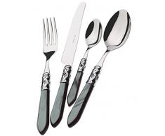 BUGATTI alcnm-n4217-s4265Â Posate Aladdin, 49Â Pezzi Servizio da tavola, Acciaio/ABS Colore: Nero 52Â x 37,5Â x 16Â cm