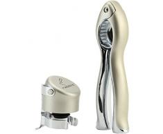 The Rabbit Company Rabbit Set Regalo Champagne in Velluto con apribottiglie e Tappo di Vino, Metallo