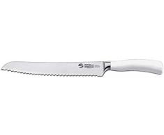 Sanelli Ambrogio Master Coltello Pane, 22 cm, Acciaio Inox, Grigio/Bianco
