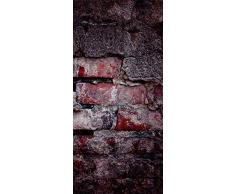 ID PeelitStickit-042 60 x 130 cm, Colore: Rosso Effetto Muro di Mattoni in Stile, di Alta qualitÃ , Carta da Parati, in Vinile, da Parete