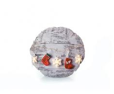 Evviva Natale, Cuscino arredo con LED, Multicolore, Unica