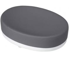 Gedy New Mizar Portasapone, Ceramica, Grigio, 9Â x 12,3Â x 3