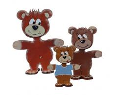 Petras Bastel News A-TED31S3 - Kit Fai da Te la Famiglia Orsetti, Composto da 3 Set Fai da Te di 3 Diverse Misure