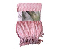 Miracle Home - Plaid Borax, 130 x 170 cm, Colore: Rosa