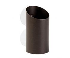 InterDesign 41971EU Tazza Portaspazzolino e Rasoio a Ventosa, Metallo, Marrone, 5.72x5.72x11.43 cm