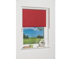 K-home 238154Â âÂ 3Â Klemmfix Mini Tenda avvolgibile Oscurante, plastica, Tessuto, Rosso, 80 x 150 cm