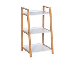 Wenko 50710100 Mensola Finja a 3 Ripiani, in bambÃ¹, 43 x 76 x 36 cm, Marrone