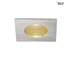 SLV PATTA-I - Lampada da soffitto a LED per esterni, rettangolare, DL IP65, 1800-3000 K, in alluminio, 7,3 W, colore: Argento