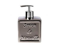 Spirella 40.07268 SDM - Dispenser per Sapone Liquido, 9 x 9 x 15 cm, Colore: Argento