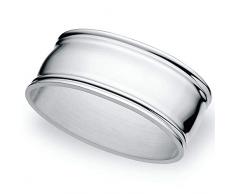 silberkanne - Portatovaglioli argentati, Motivo a Filo, Lunghezza 6 cm, per tovaglioli in Tessuto, Placcato Argento, Lavorazione di qualitÃ 