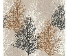 A.S. Creation - Carta da parati, colore: Beige/Nero/Marrone/Bianco, 10,05 m x 0,53 m