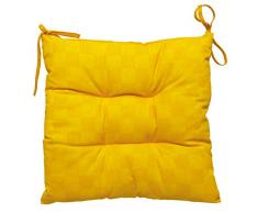 Excelsa Cuscino Coprisedia, 80% Cotone, 20% Poliestere, Giallo, 43x43