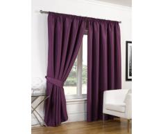 Dreamscene Lusso in Finta Seta out, con fermatenda, Poliestere, Aubergine, 66 x 90