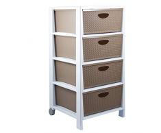 BELLI E FORTI Cassettiera, Polipropilene, Moka, Grande