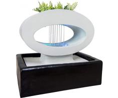 Zen Light Lunapot - Fontana da Interno con Pompa e Illuminazione LED, in Resina, Taglia Unica