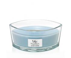 Woodwick - Candela profumata con Fiamma Hearthwick, Sale Marino di paraffina e Cotone, Ellipse