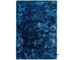 benuta Shaggy Hochflor Whisper Blau 80x150 cm | Langflor Teppich fÃ¼r Schlafzimmer und Wohnzimmer Tappeto, Fibra Sintetica, Blu, 80 x 150 cm