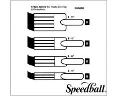 Speedball Spazzola in Acciaio E-3/4, Argento, 0.75