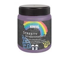 Kreul Streety, Vernice per Strada, Colore Viola, 200 ml, dipingere con Pennello o Rullo, Gesso Liquido Stradale, Vegano, dermatologicamente Testato, Lavabile, Palloncino Lilla