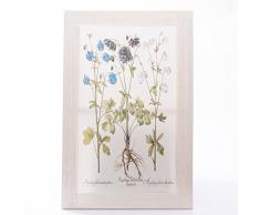 Quadro Stampato Fiori Tessuto Multicolore, 40x3.5x60 cm
