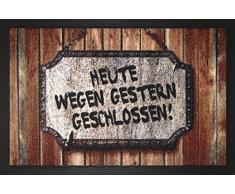 Empire Interactive, Zerbino con Scritta in Tedesco: Oggi Chiuso a Causa di Ieri, 60 x 40 cm, (Bunt)