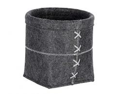 Wenko 23808100 - Cestino portaoggetti in Feltro Mara M, Poliestere, 20 x 15 x 20 cm, Colore: Antracite