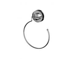 Ridder 12050000Â Anello portasciugamani con Porta Ventosa, Acciaio Inox, Cromato, 15,3Â x 3,2Â x 20,5Â cm