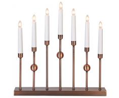 Star, Candelabro Decorativo a 7 luci, in Legno di Quercia