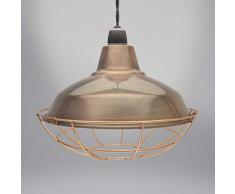 Country Club Sona - Lampadario vintage a gabbia, facile da montare, stile industriale, colore: marrone