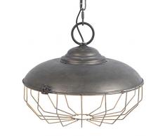 Clayre & Eef 5LMP233 - Lampada a Sospensione Industriale, Ã 37 x 32 cm / E27 / Max. 1 x 40 Watt