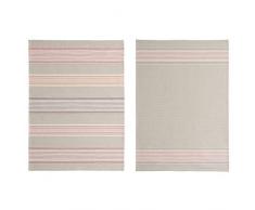 Coucke Set di 2 Strofinacci a Nido dApe in Puro Cotone, Romeo e Juliette