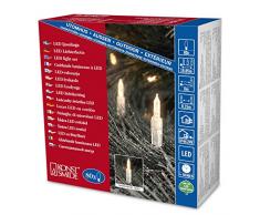 Konstsmide 6020-103 LED Mini catena luminosa/80 diodi a luce bianca calda/24 V trasformatore esterno/cavo trasparente